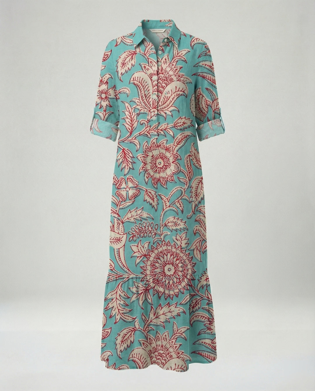 Damen Hemdblusenkleid mit Volant