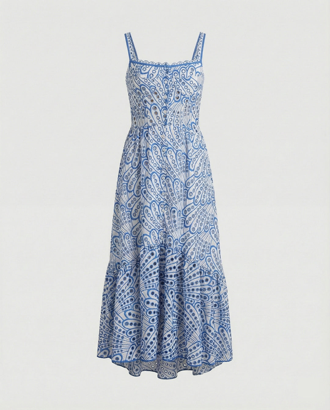 Damen Maxikleid Paisley mit Stufen
