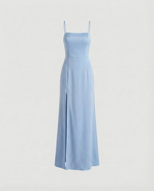 Damen Elegantes Abendkleid mit schwingendem Rock und tiefem Schlitz R&B