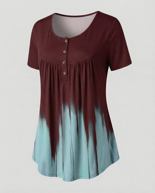 Damen Tunika Damen U-Ausschnitt Print