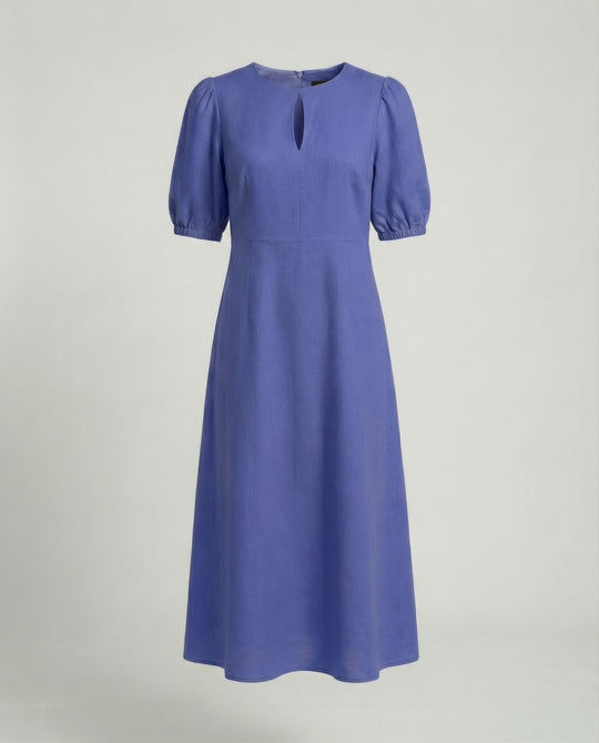 Damen Midikleid mit Ballonärmeln