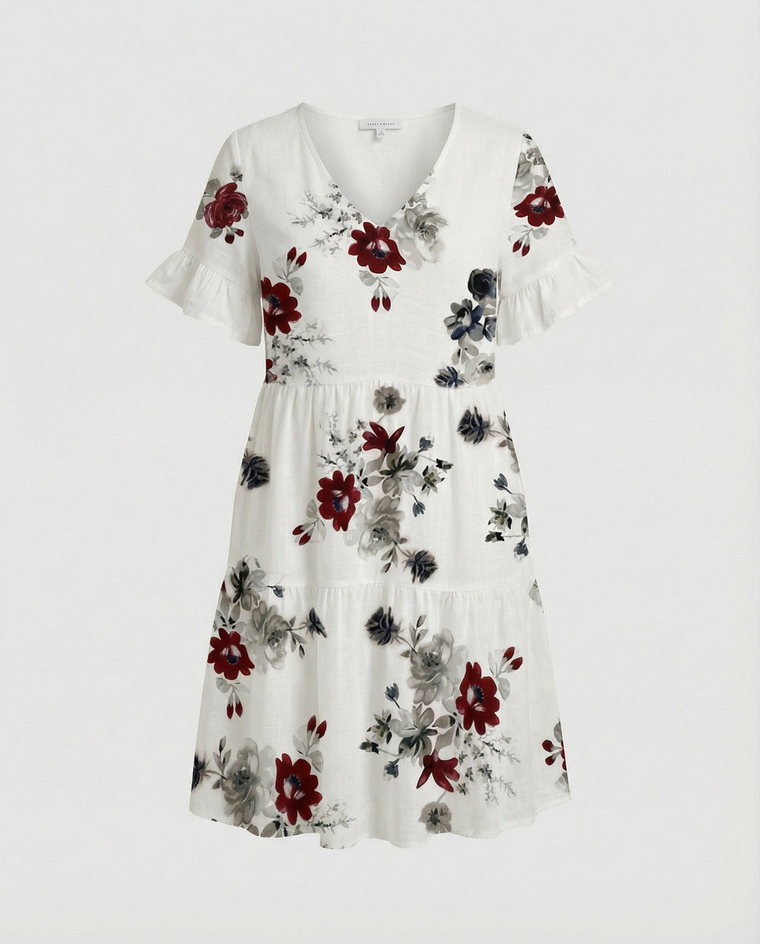 Damen Sommerkleid Midikleid Volant