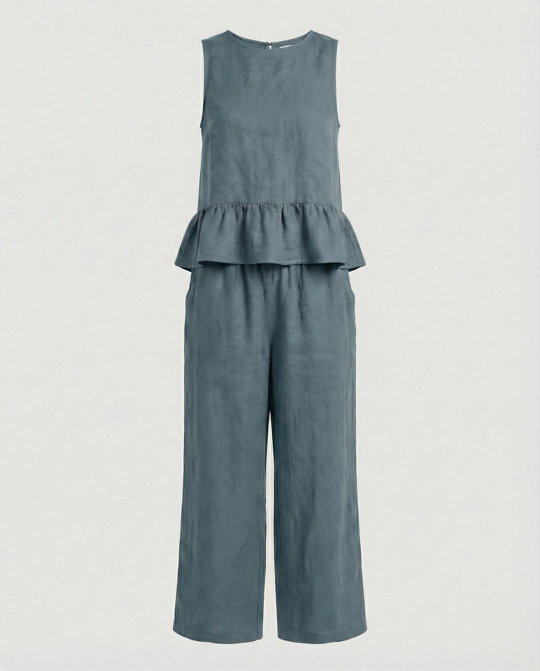 Damen Zweiteiler Set Volanttop & Palazzohose