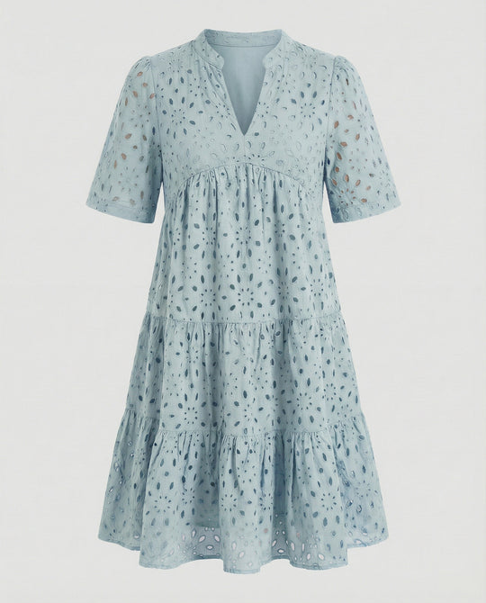 Freizeitkleid Damen mit Lochmuster
