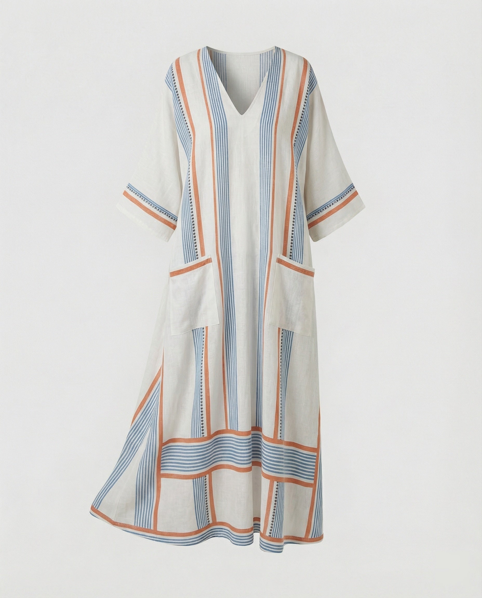 Leinen Kaftan Maxikleid Damen