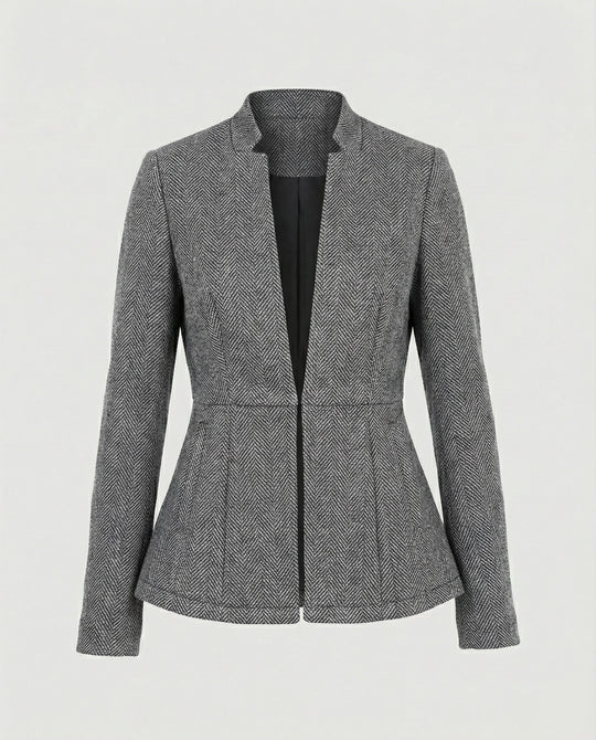 Damen Blazer ärmellos Hahnentritt