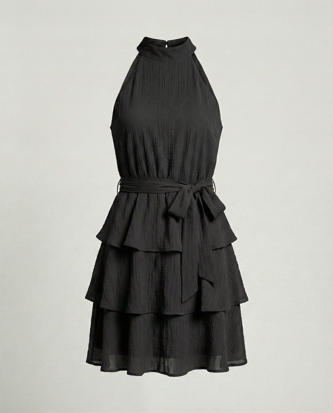 Neckholder Stufenkleid Mit Volant Damen