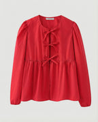 Bluse Damen Viskose Gemustert