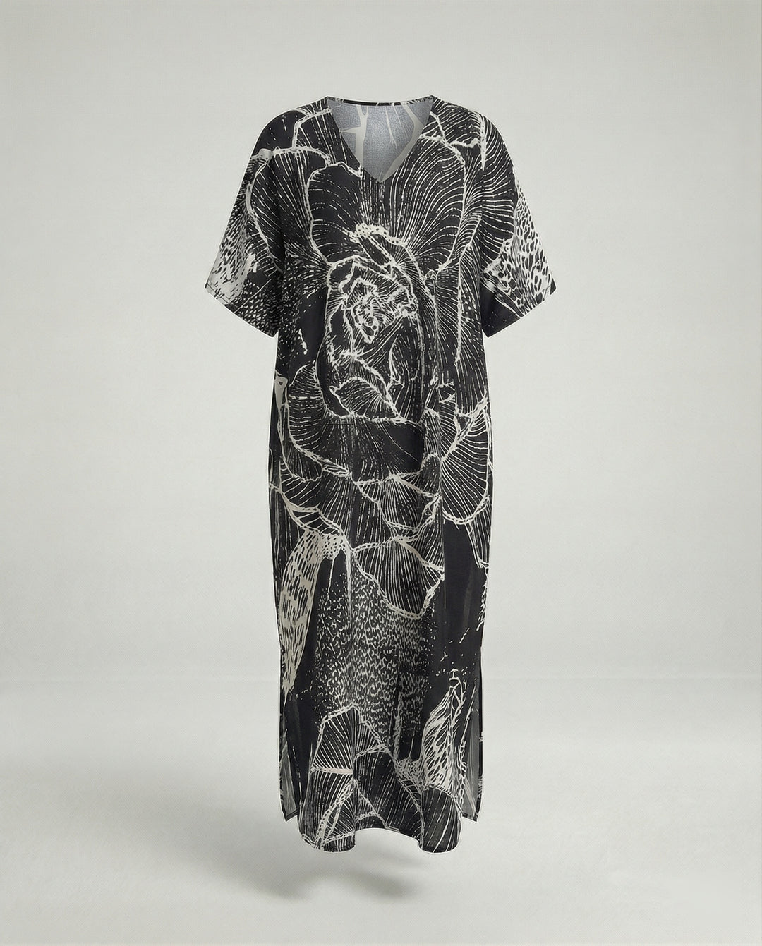 Damen Strandkleid Kimono mit Gürtel