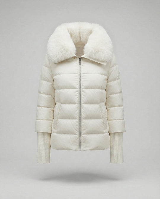 Steppjacke Damen mit luxuriösem Kunstfellkragen