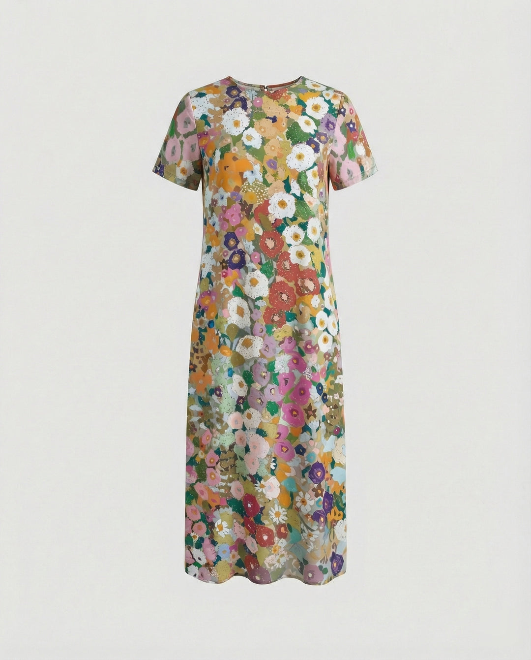 Damen Maxikleid floral asymmetrisch
