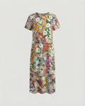 Damen Maxikleid floral asymmetrisch