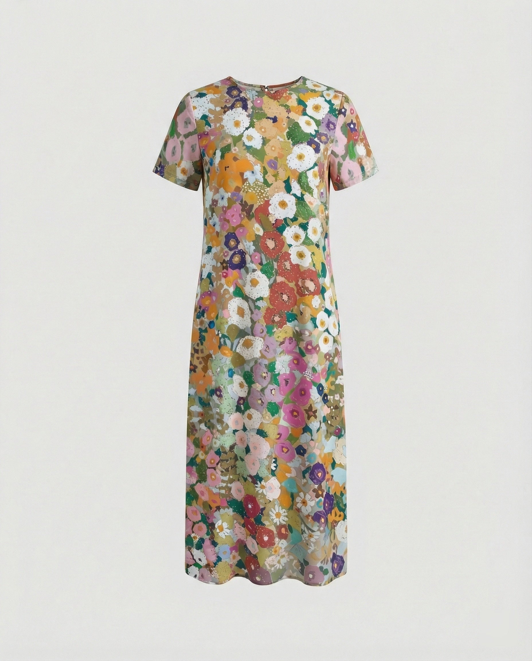 Damen Maxikleid floral asymmetrisch
