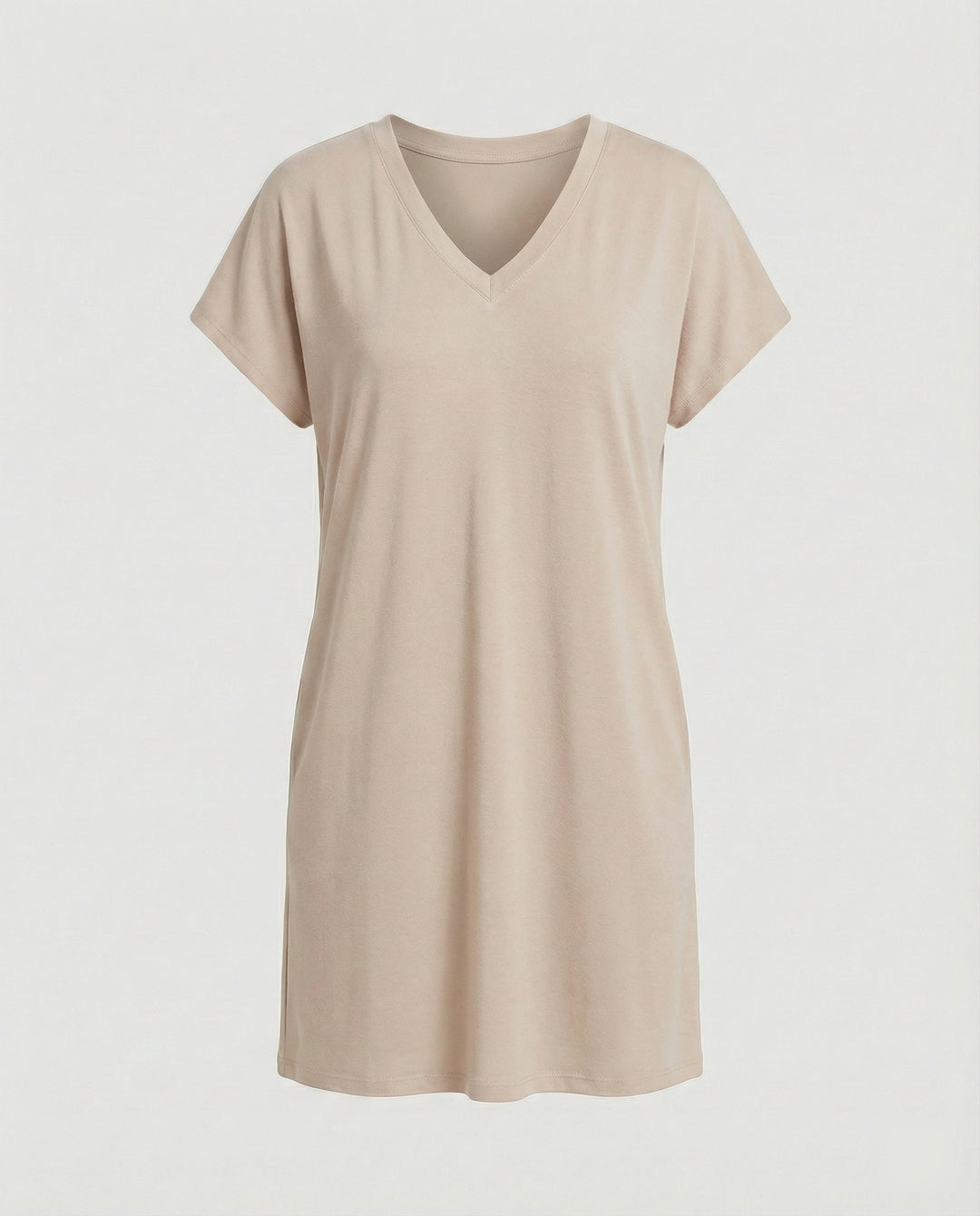 Freizeitkleid Damen mit V-Ausschnitt