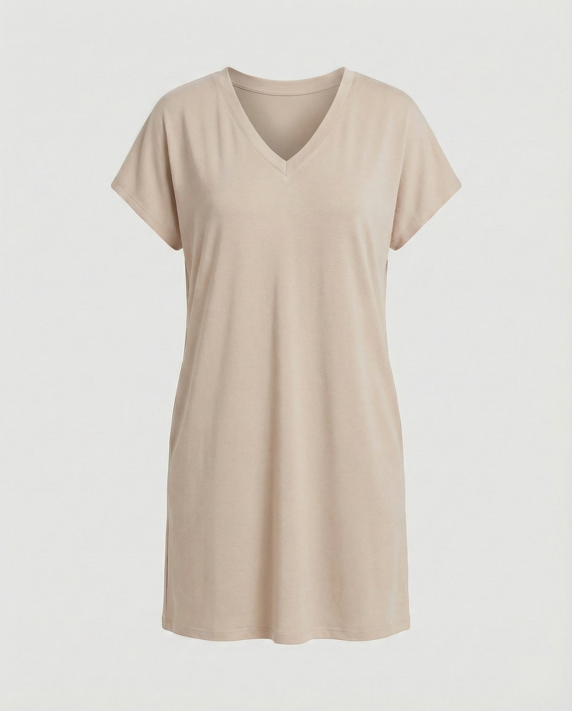 Freizeitkleid Damen mit V-Ausschnitt
