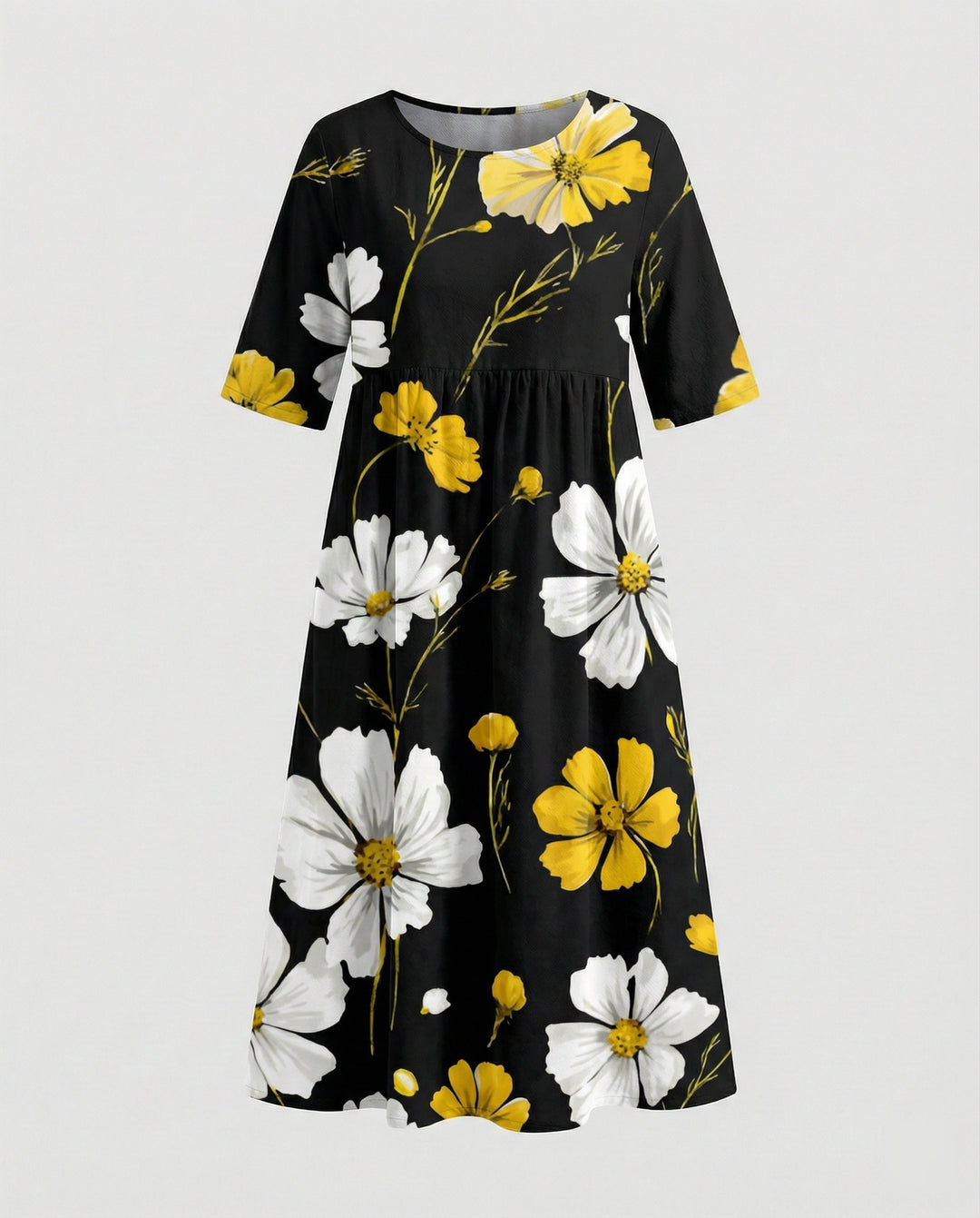 Damen Maxikleid A-Linie fließend