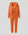 Damen Freizeit Set 3-teilig mit Hoodie und Jogginghose