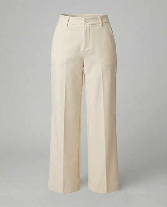 Damen Weite Stoffhose High Waist