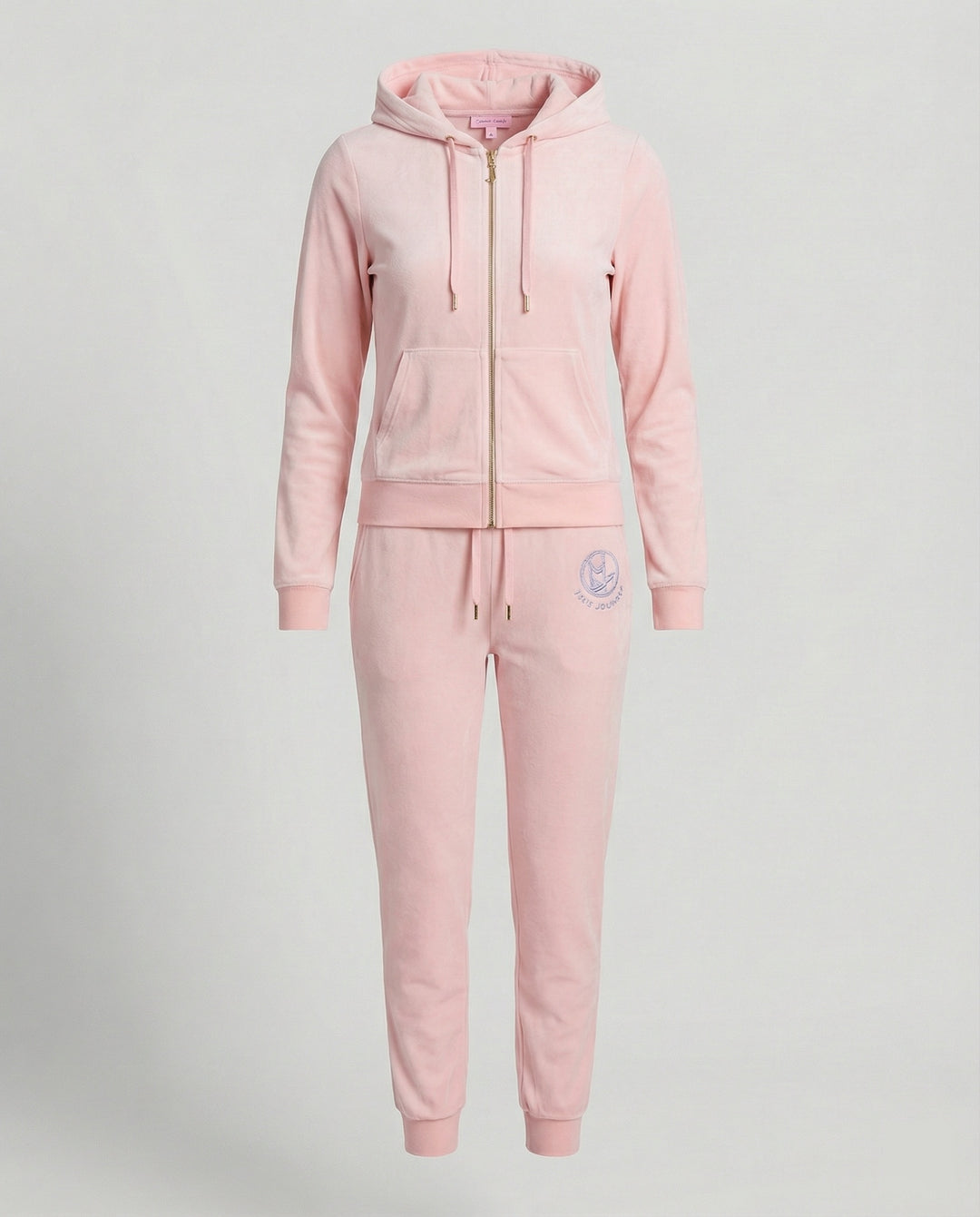 Freizeitkleidung Damen Velours Set Strass