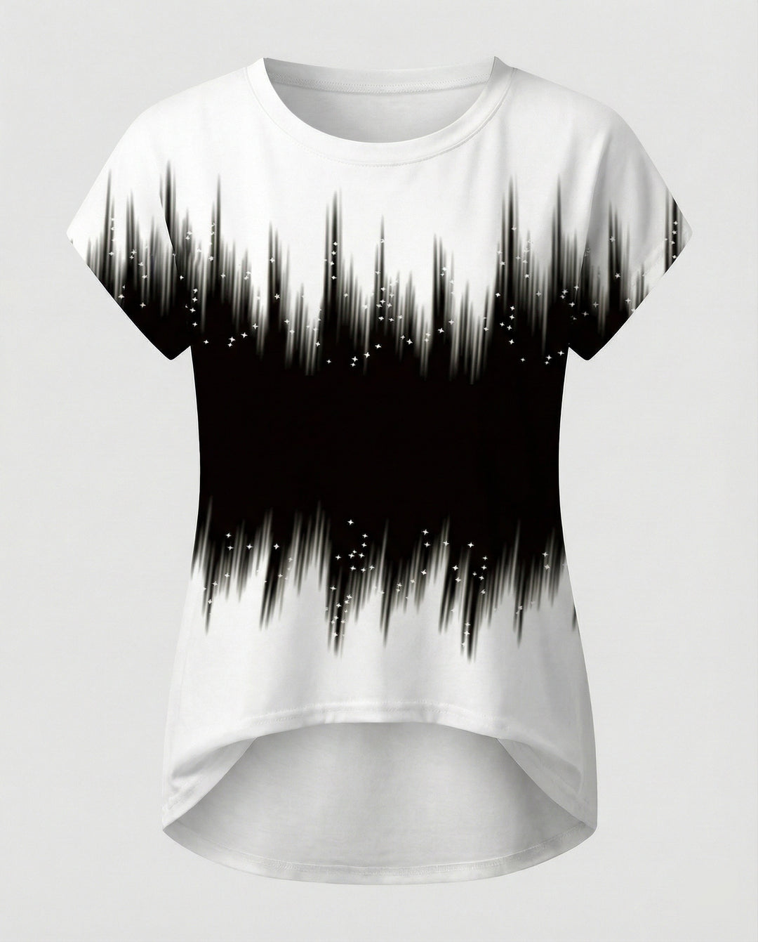 Aquarell Sommerbluse Damen Asymmetrisch