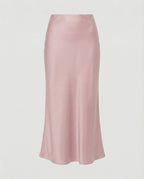 Damen Maxirock Satin High Waist