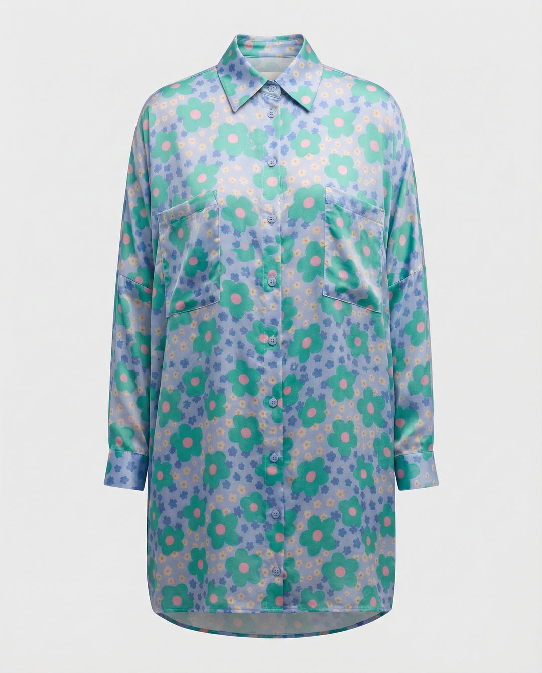 Damen Tunika Hemdkleid oversized