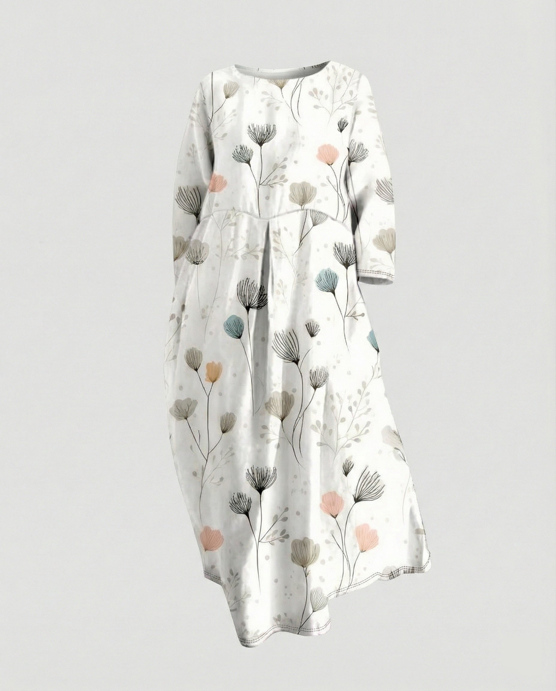 Damen Maxikleid floral mit Taschen