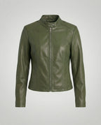 Damen Bikerjacke Lederimitat