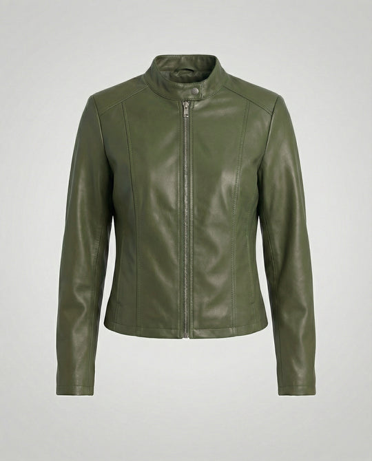Damen Bikerjacke Lederimitat