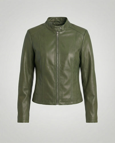Damen Bikerjacke Lederimitat