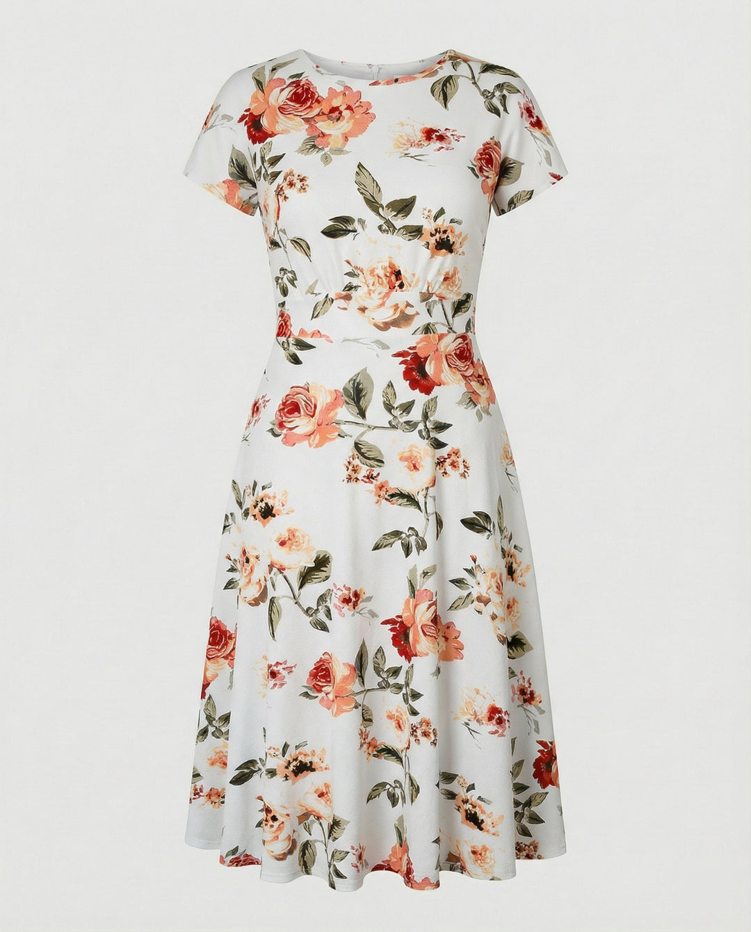 Damen Blumenkleid Midikleid Floral