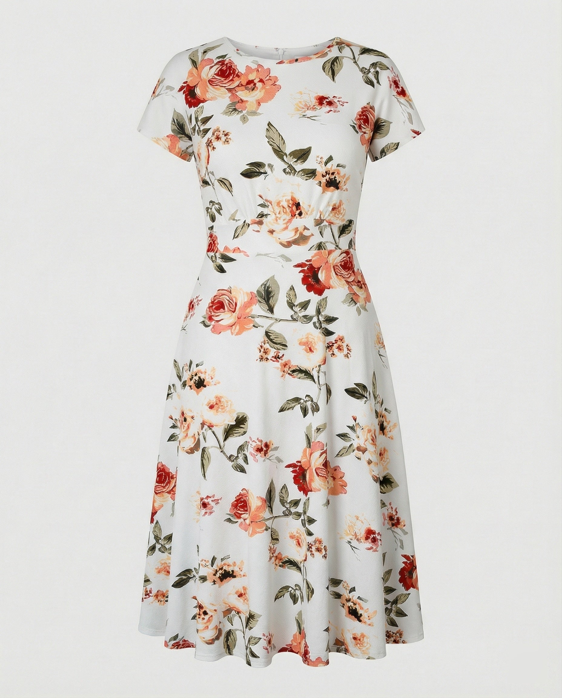 Damen Blumenkleid Midikleid Floral