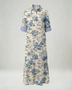 Damen Hemdblusenkleid mit Volant