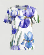Kurzarmshirt Damen Mit Blumenprint