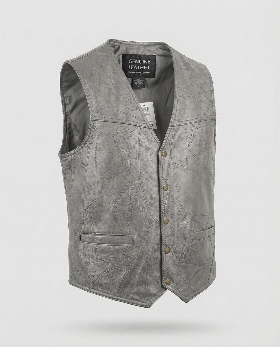 Herren Biker Lederweste