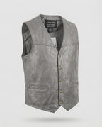 Herren Biker Lederweste