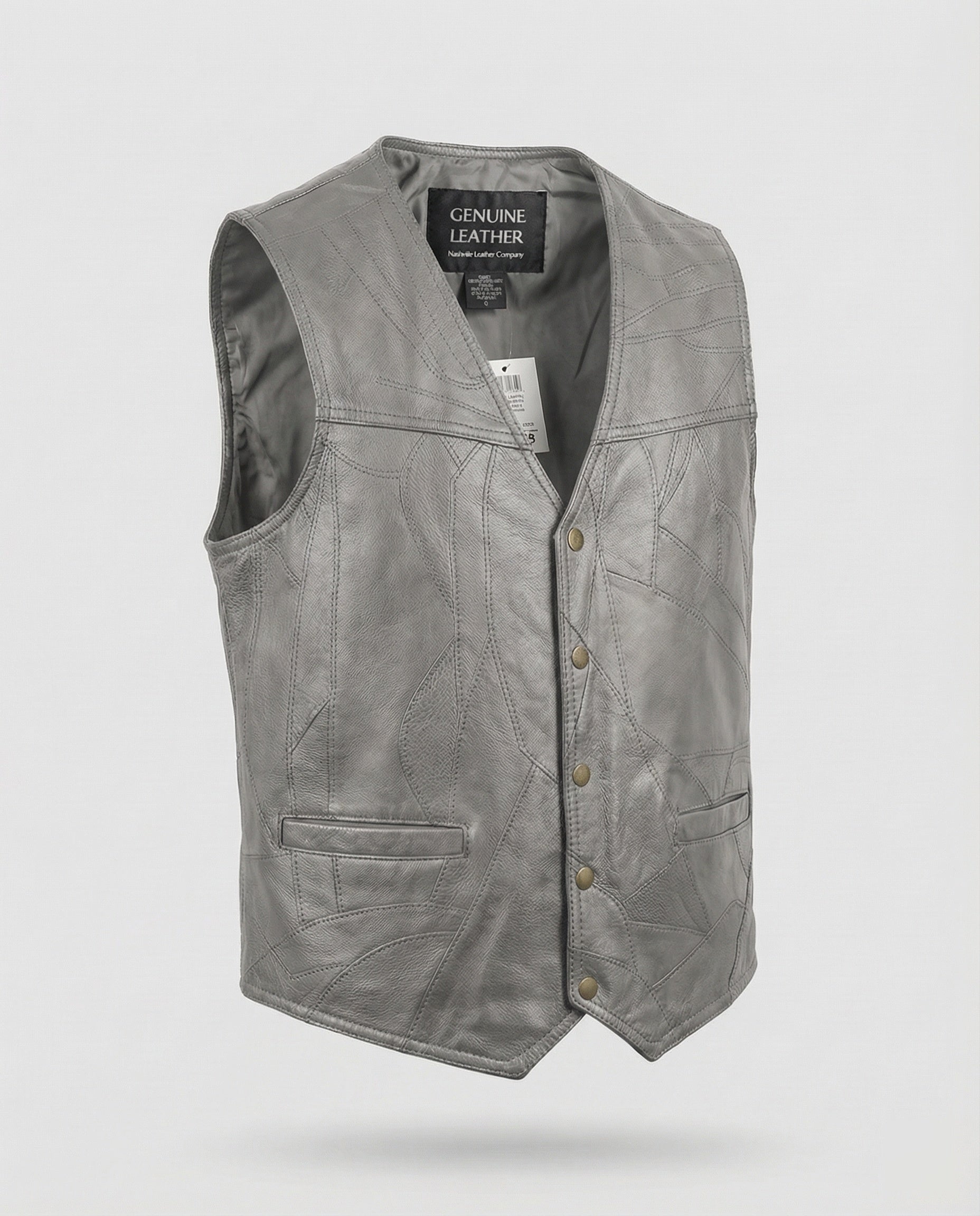 Herren Biker Lederweste