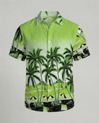 Kurzarm Hawaiihemd Herren Palmenprint
