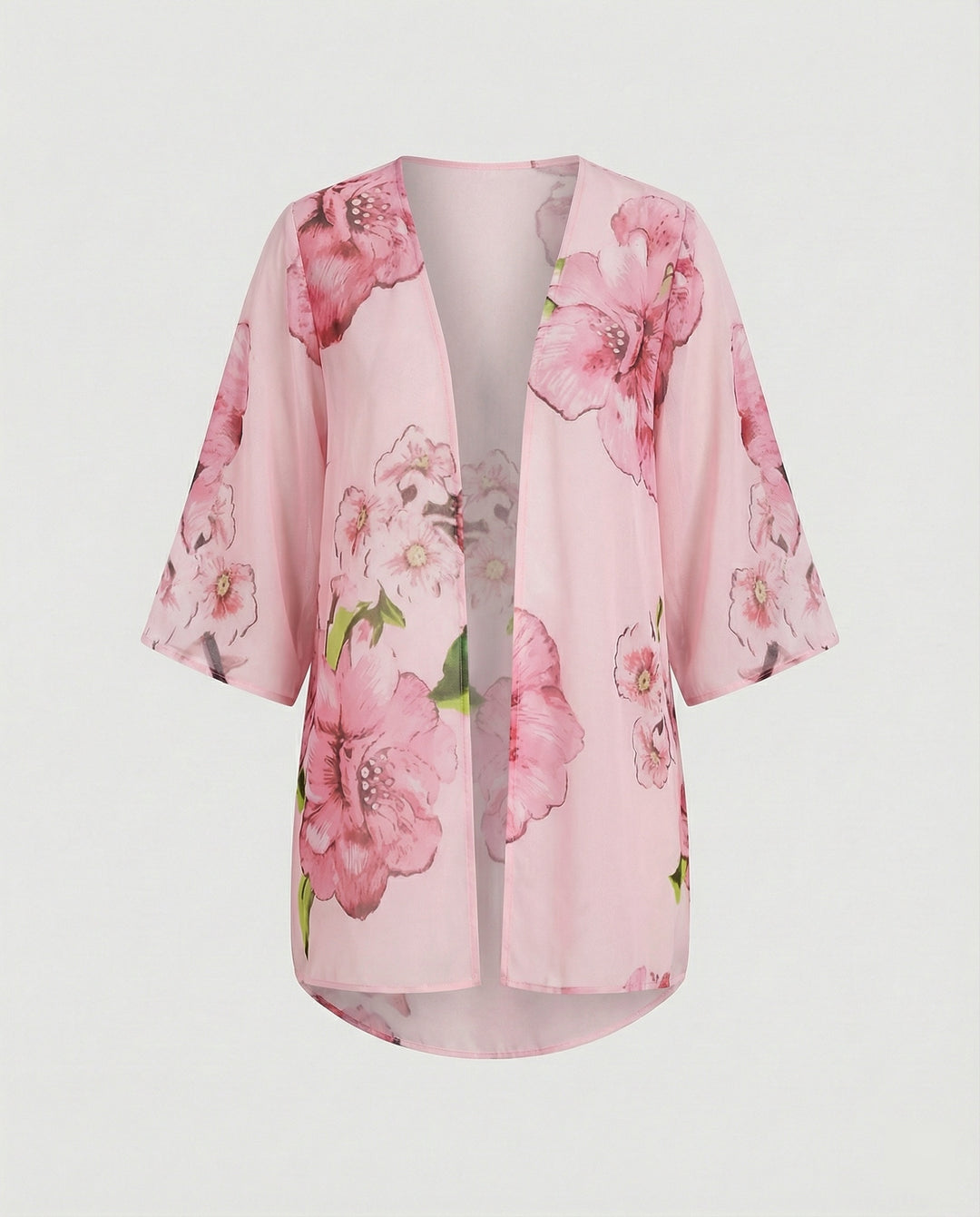 Offener Kimono Damen Floral