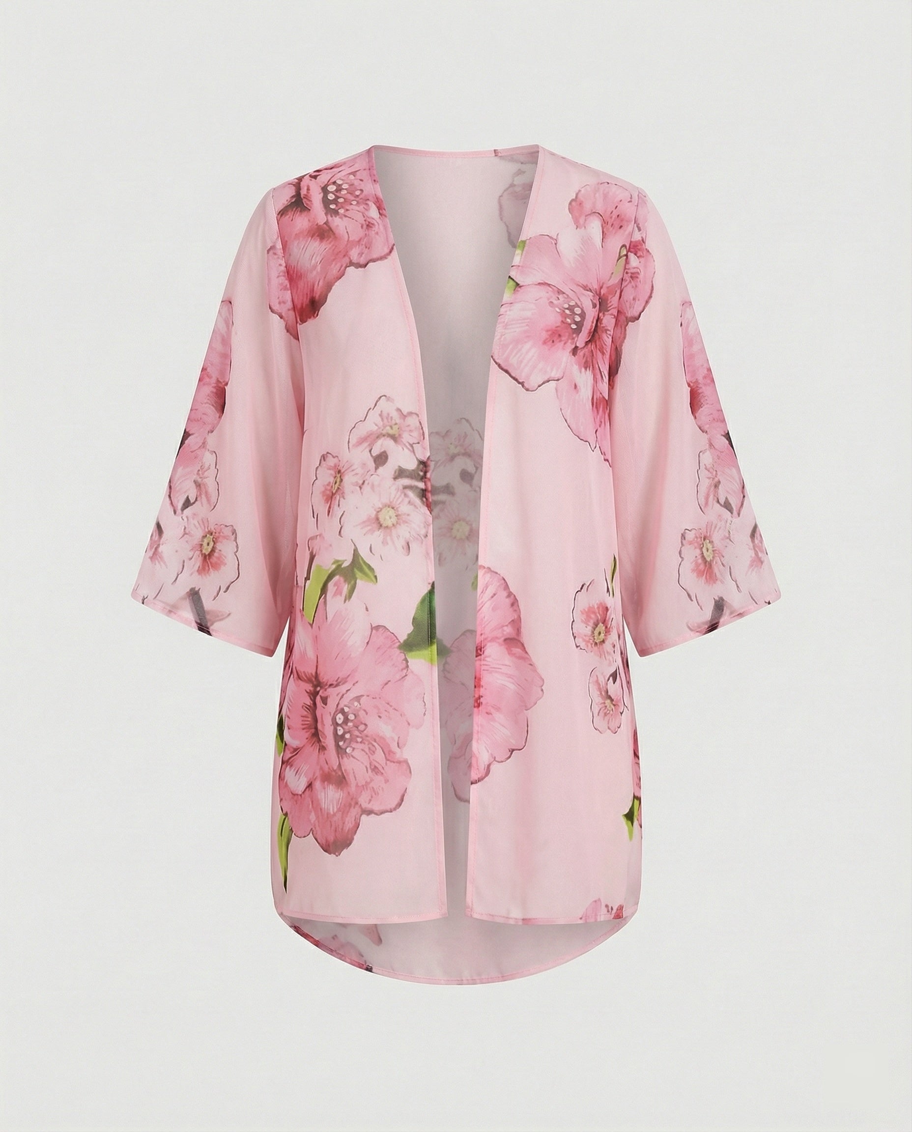Offener Kimono Damen Floral
