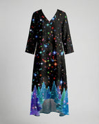 Boho Maxikleid Sommer Damen Taschen