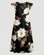 Damen Sommerkleid knielang mit Volant