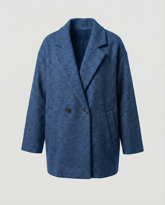 Damen Oversized Wollmantel R&B