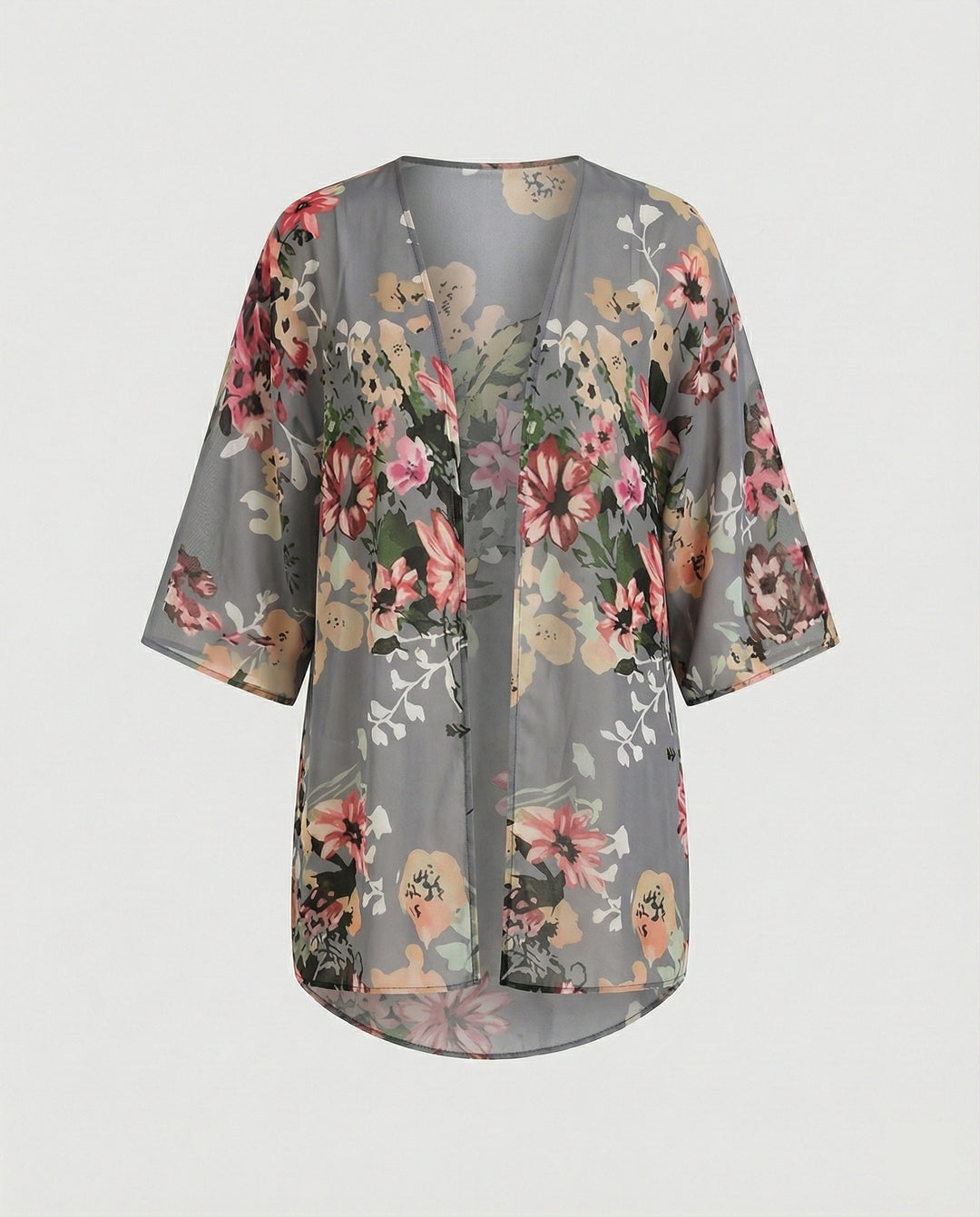 Offener Kimono Damen Floral