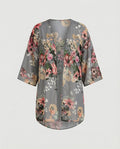 Offener Kimono Damen Floral