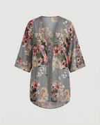 Offener Kimono Damen Floral