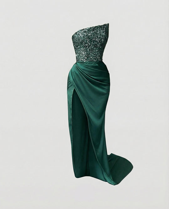 Damen Abendkleid Elegant Schulterfrei