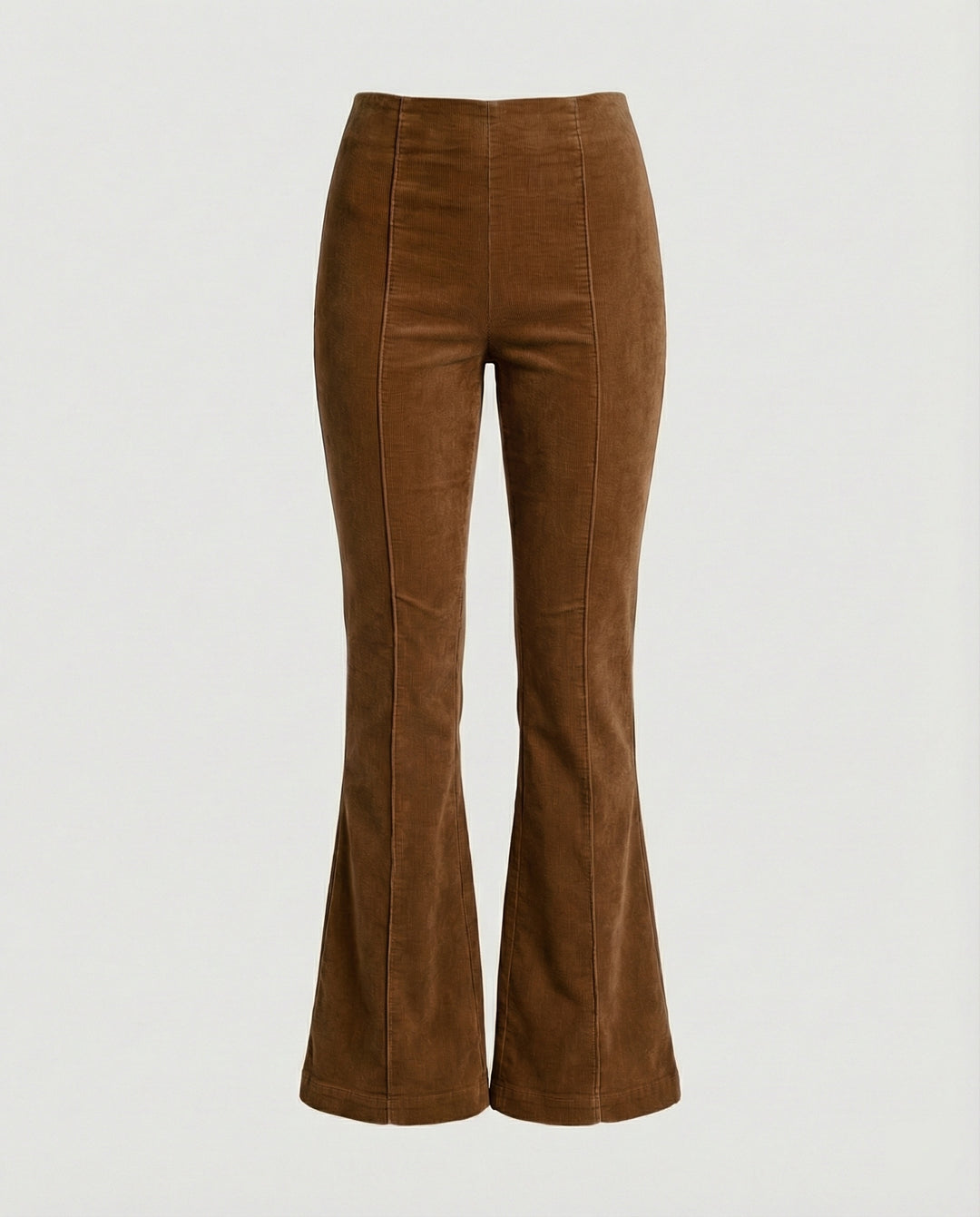 Damen Flared Cord-Hose mit hohem Bund und weichem Material R&B