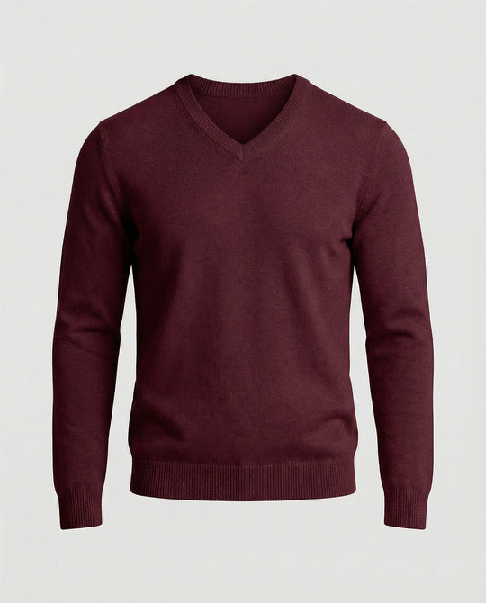 Herren V-Ausschnitt Feinstrickpullover R&B
