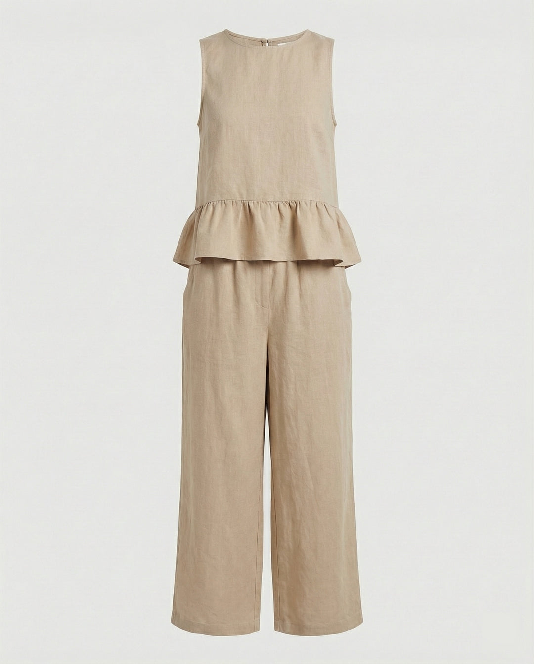 Damen Zweiteiler Set Volanttop & Palazzohose